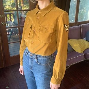 Gold corduroy APC long sleeve shirt